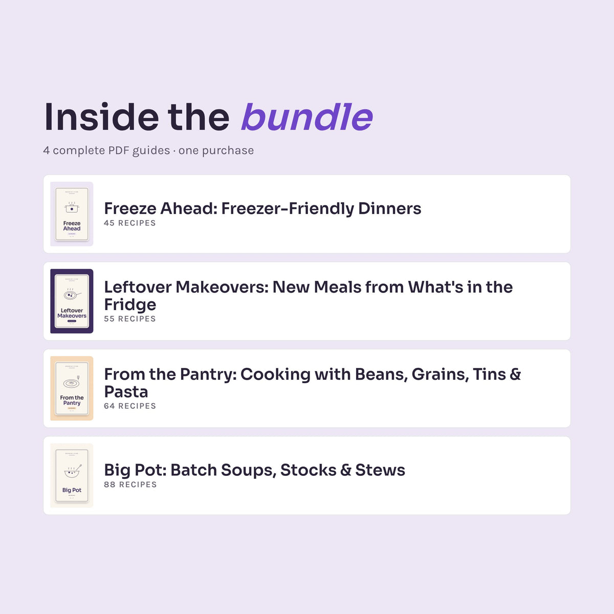 The Waste-Less Cookbook Bundle — sample pages